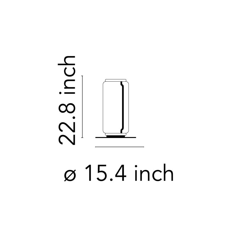 Noctambule Black LED Floor Lamp with Transparent Glass Cylinders