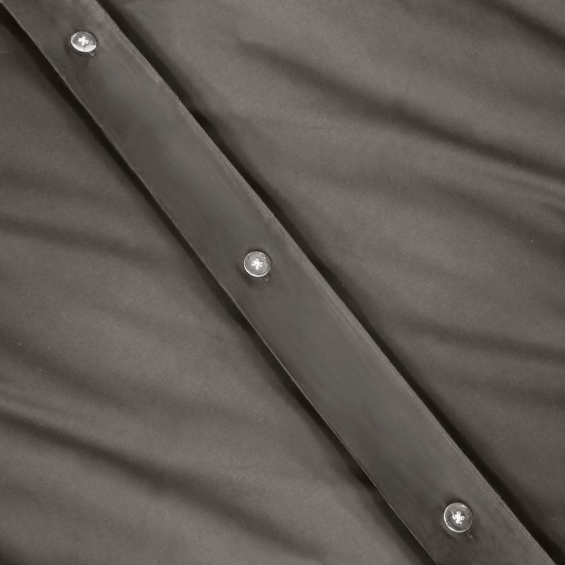 Gray Twin Cotton Percale Duvet Cover Set