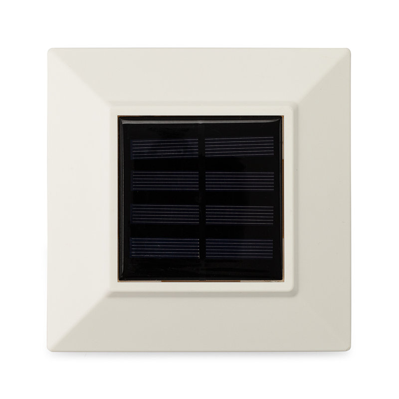 White Solar Powered LED Post Cap Lights, 4x4, 2-Pack