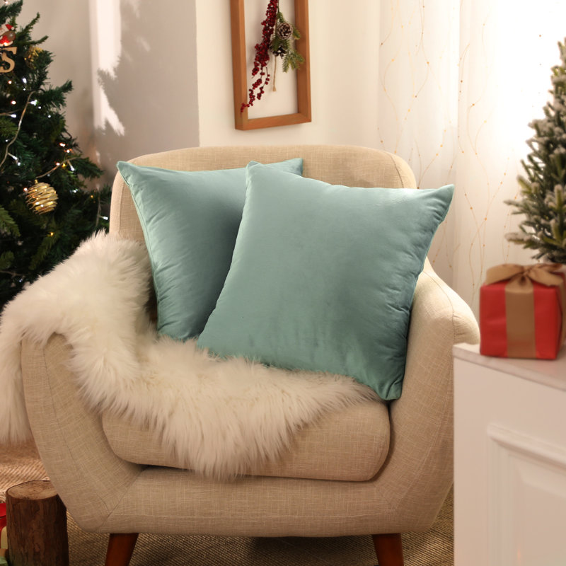 Golden Yellow Velvet 20x20 Pillow Covers Set