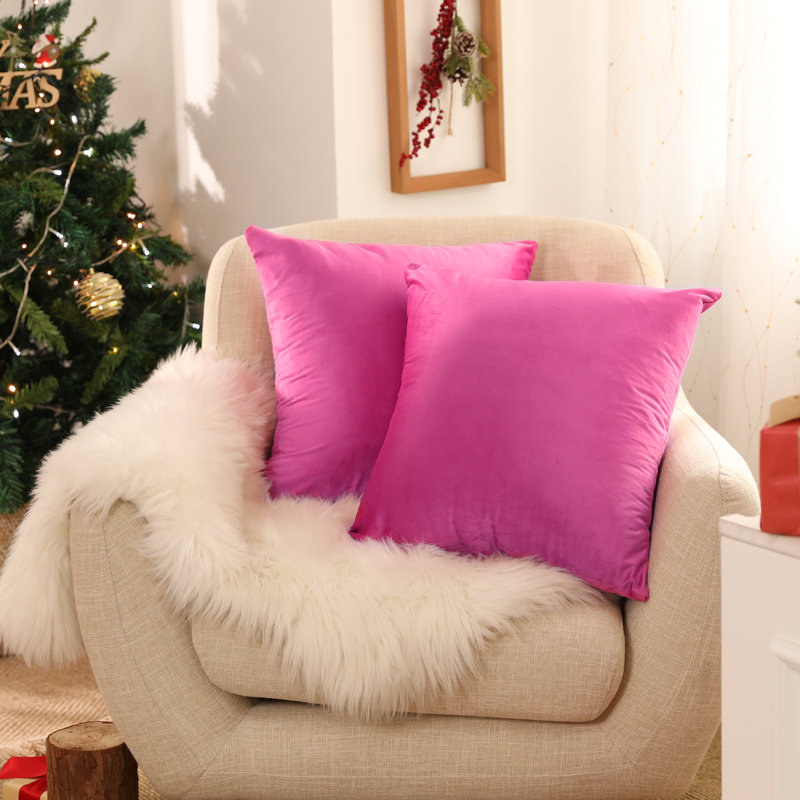 Golden Yellow Velvet 20x20 Pillow Covers Set