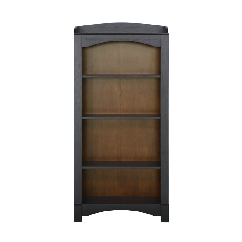 Espresso Adjustable 4-Shelf Wood Bookcase