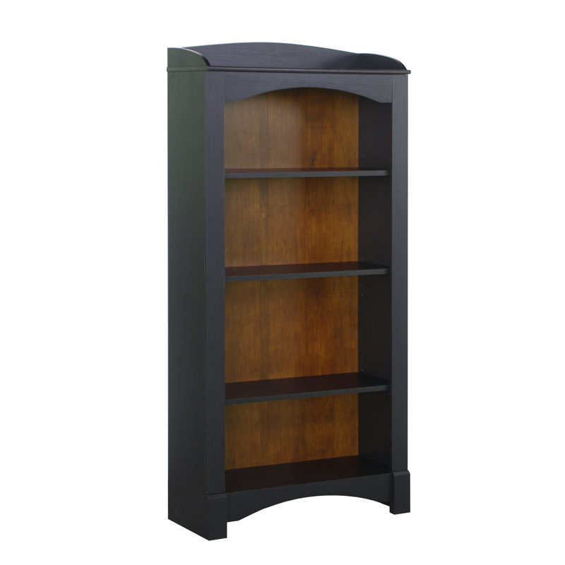 Espresso Adjustable 4-Shelf Wood Bookcase