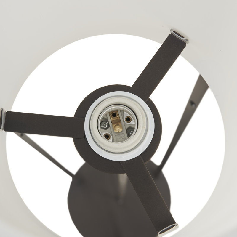 Charlton 63'' Matte Black Metal Floor Lamp with Frosted Glass Shade