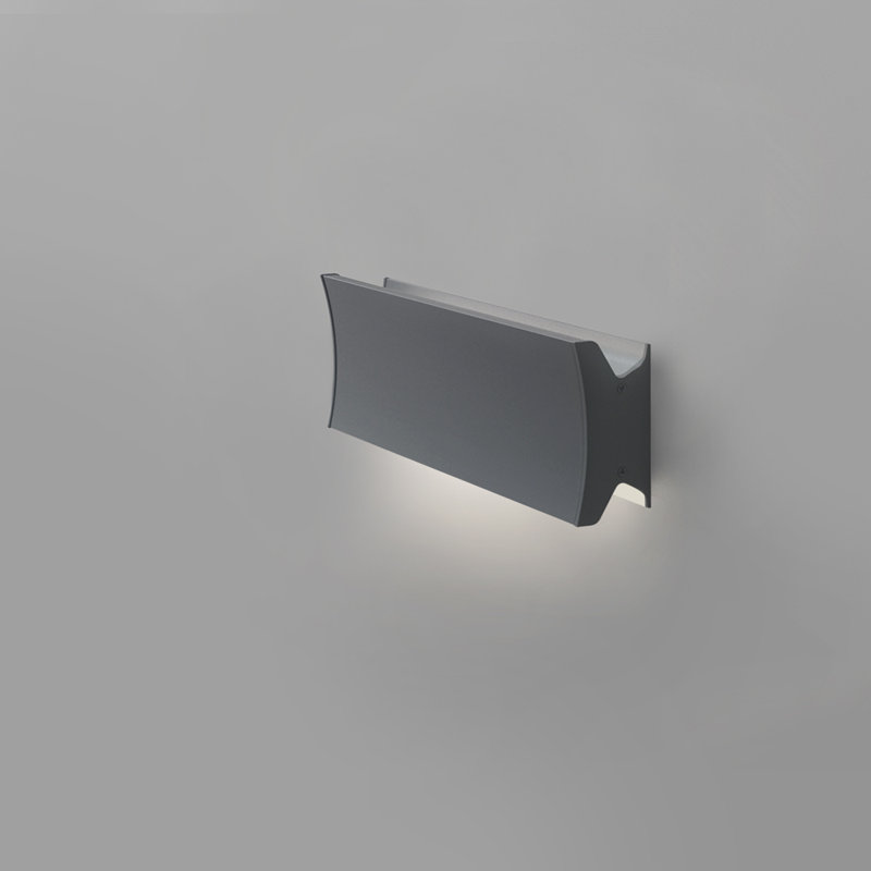 Elegante 24" Black Aluminum Mono LED Indoor/Outdoor Wall/Ceiling Light