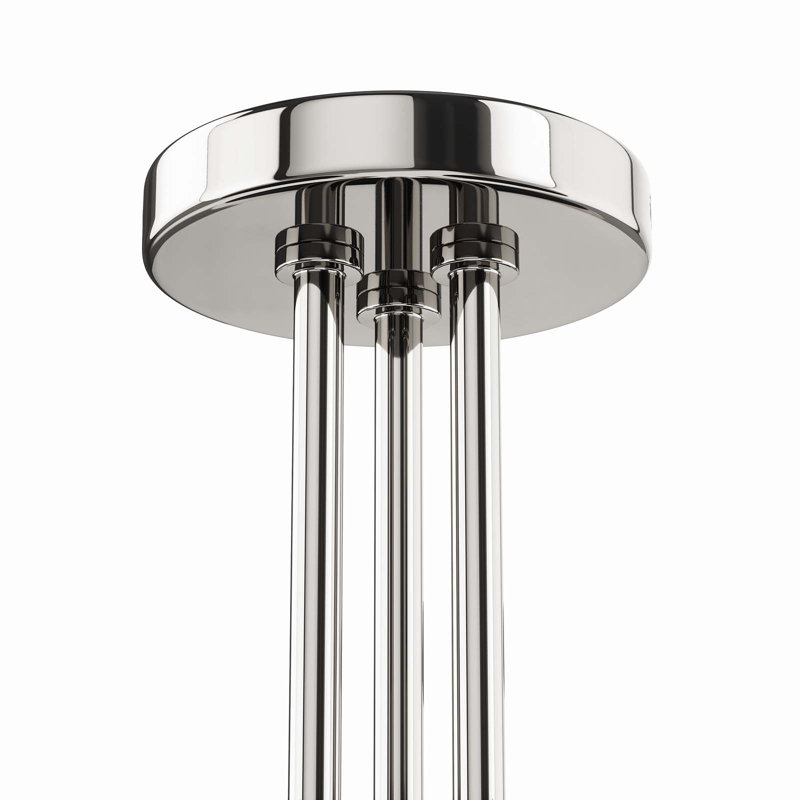 Opal Polished Nickel 21" Globe LED Semi-Flush Ceiling Light