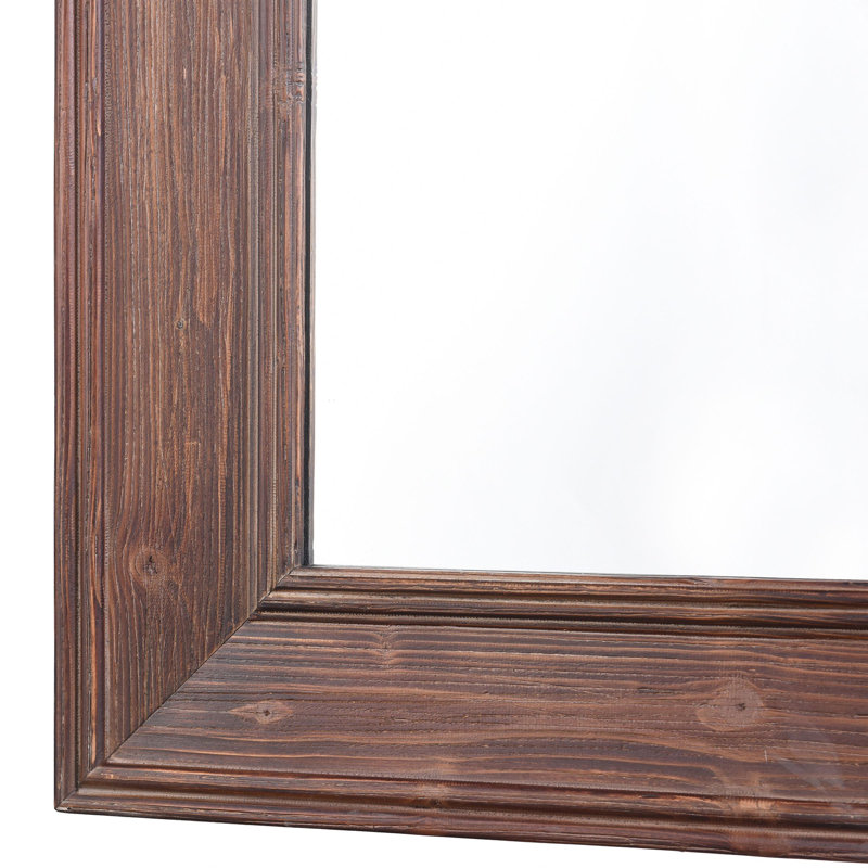 Oliver Chestnut Stained Solid Wood Rectangular Wall Mirror