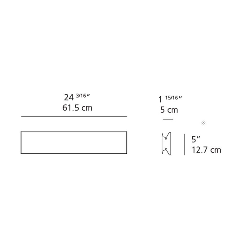 Lineaflat Mini Dual 12W White LED Dimmable Sconce
