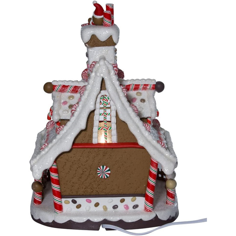 Kurt Adler 12-Inch Multicolor Lighted Christmas Gingerbread House