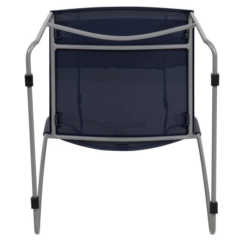 Hercules 661 lb. Modern Gray Stack Chair with Air-Vent Back