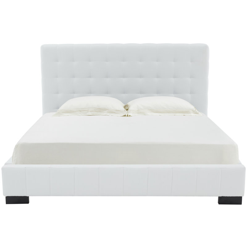 Elegant Vivaldi Queen Linen Upholstered Bed with Tufted Headboard