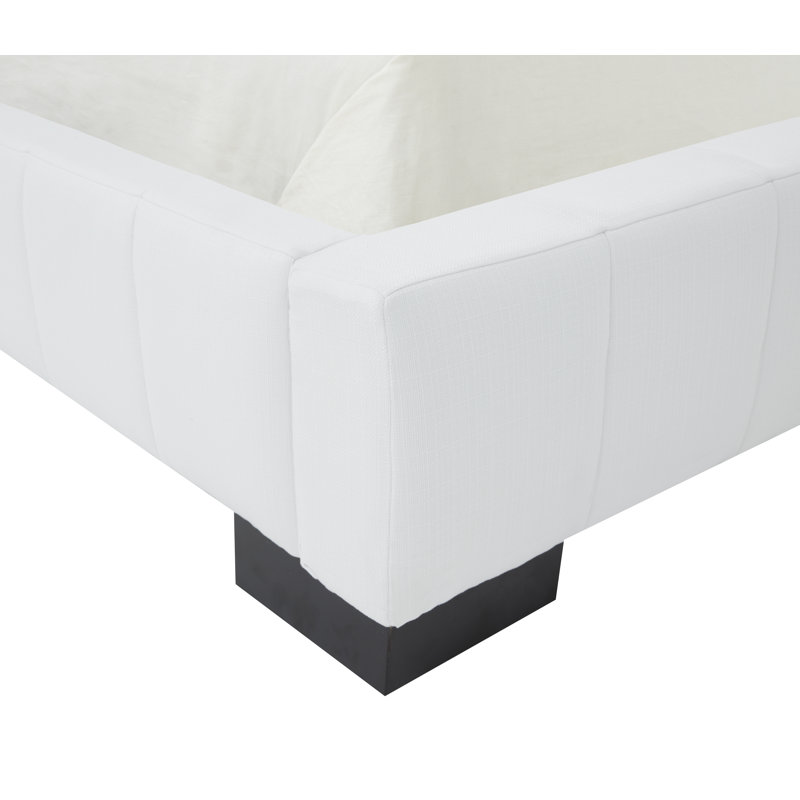 Elegant Vivaldi Queen Linen Upholstered Bed with Tufted Headboard