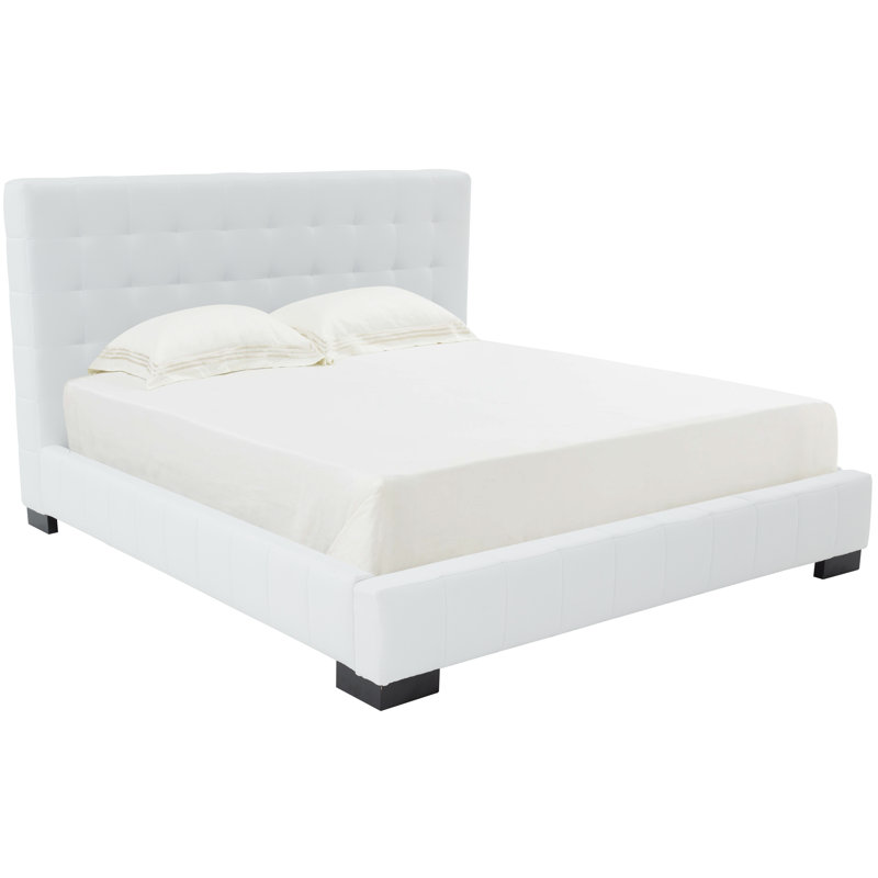 Elegant Vivaldi Queen Linen Upholstered Bed with Tufted Headboard