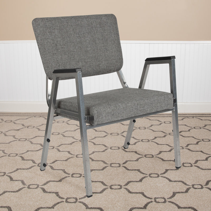 Gray Antimicrobial Fabric Bariatric Medical Reception Chair