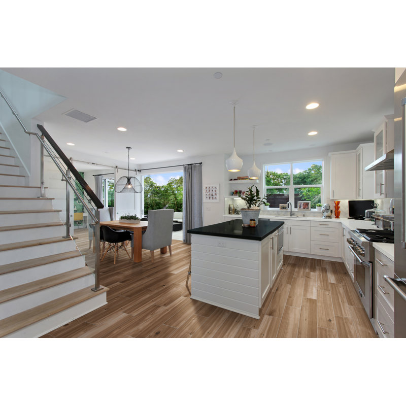 Havenwood Saddle 8" x 36" Matte Porcelain Wood Look Tile