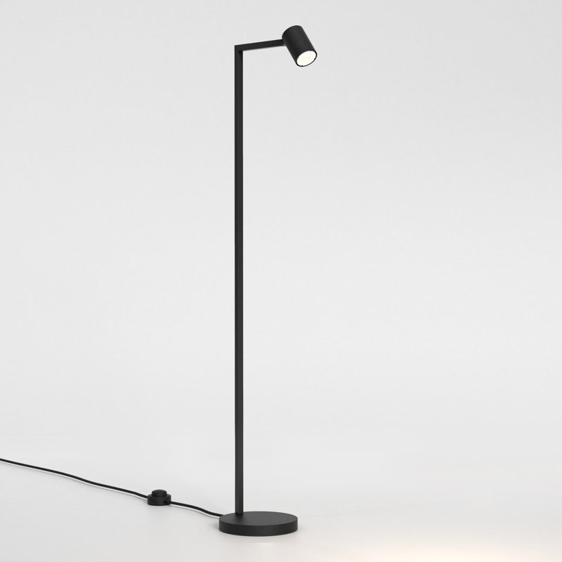 Matte Black Adjustable Outdoor Task Floor Lamp