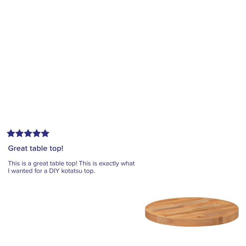 Mayfair 29" Round Butcher Block Style Table Top