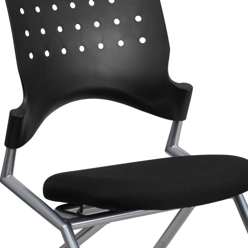Galaxy Mobile Nesting Reception Chair in Black Fabric and Metal