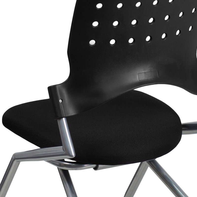 Galaxy Mobile Nesting Reception Chair in Black Fabric and Metal