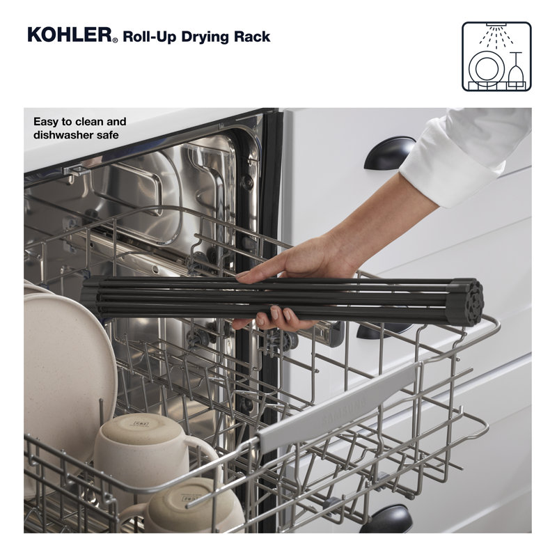 Charcoal Stainless Steel Roll-Up Multipurpose Kitchen Rack