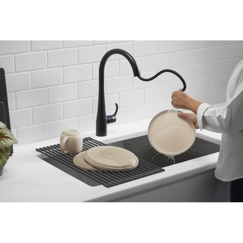 Charcoal Stainless Steel Roll-Up Multipurpose Kitchen Rack