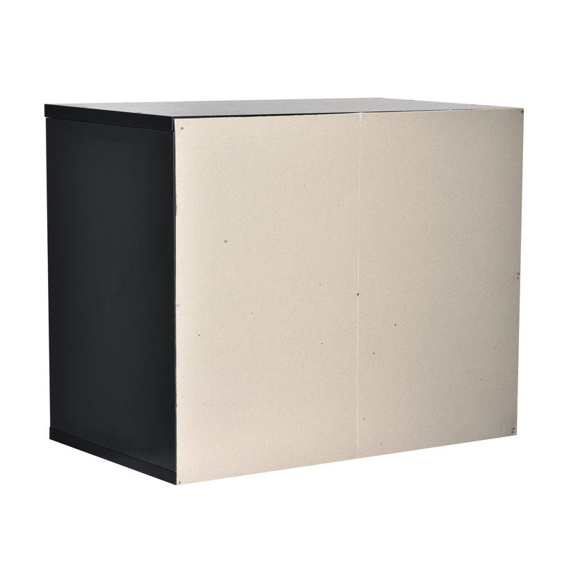 Black MDF Adjustable 12 Compartment File Sorter, 2 Pack