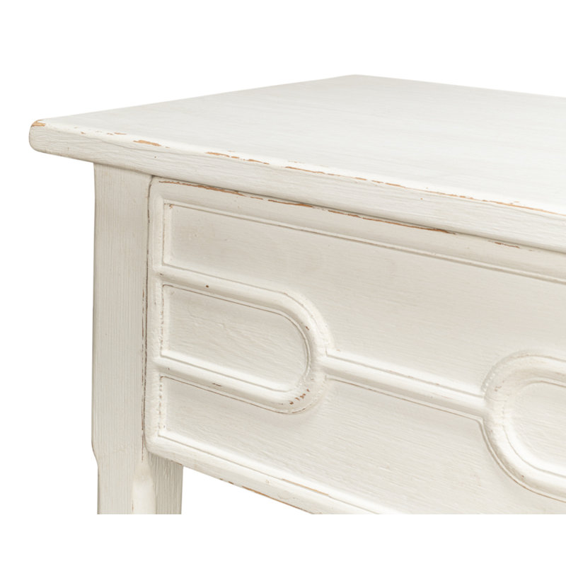 White Pine French Country Console Table with Storage