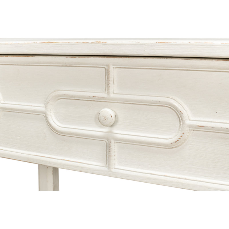 White Pine French Country Console Table with Storage