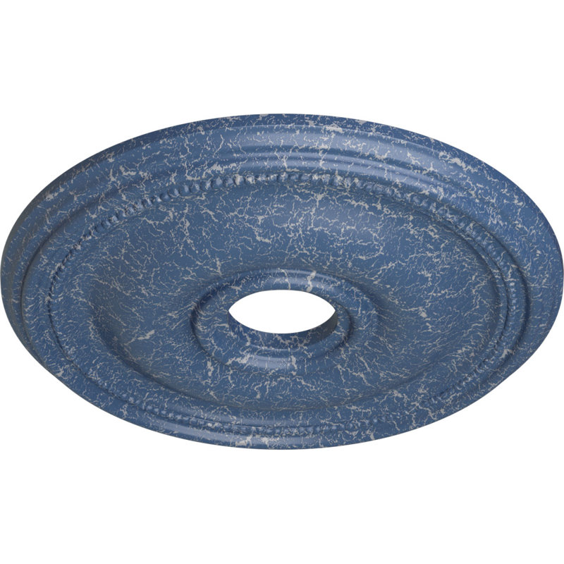 Americana Crackle Blue Round Ceiling Medallion
