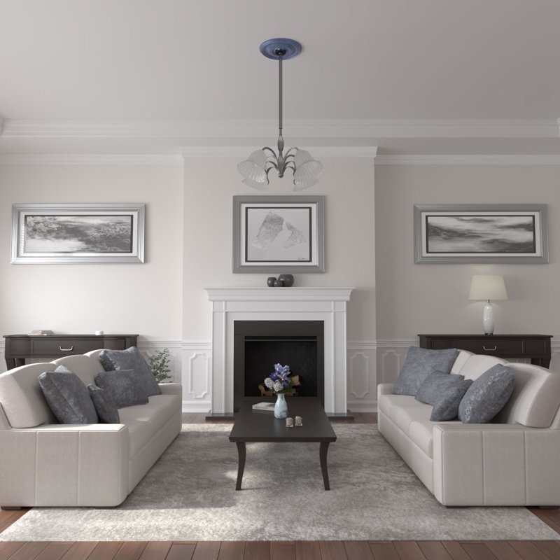 Americana Crackle Blue Round Ceiling Medallion