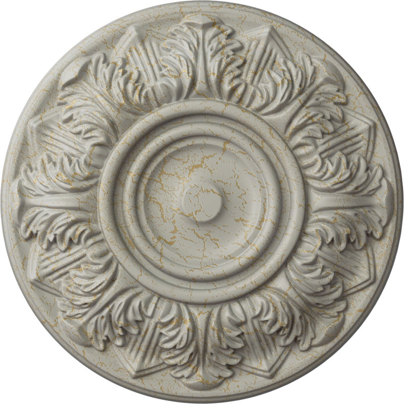 Whitman 13'' Pot of Cream Crackle Ceiling Medallion