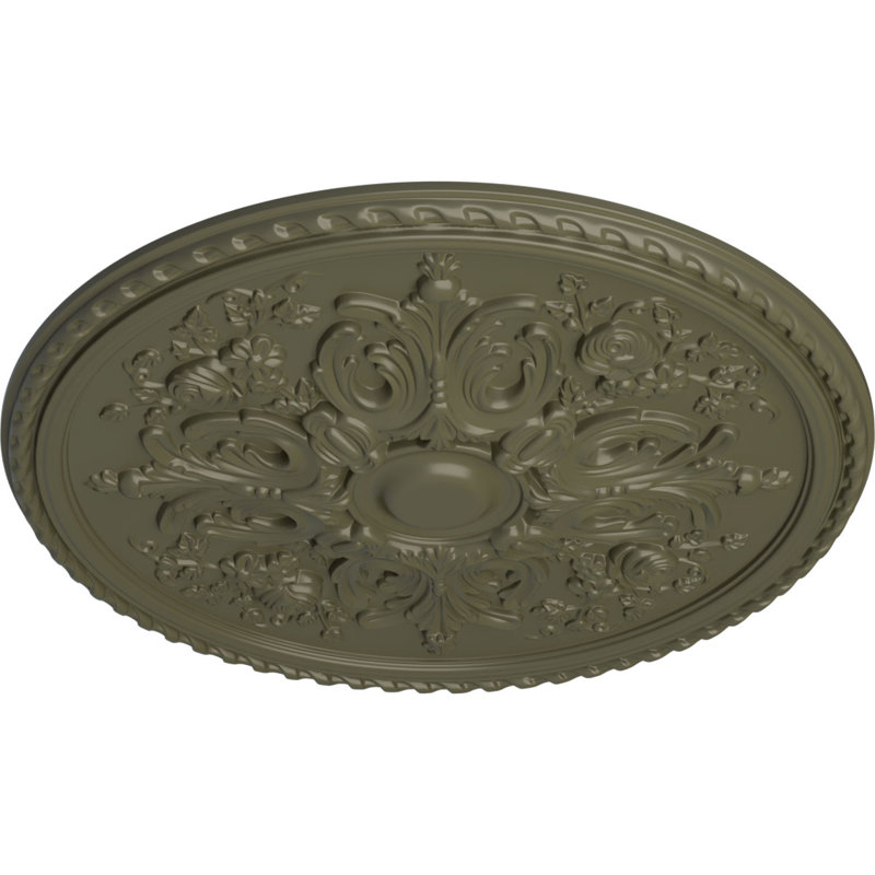 Bradford Painted Turtle Brass Polyurethane Ceiling Medallion
