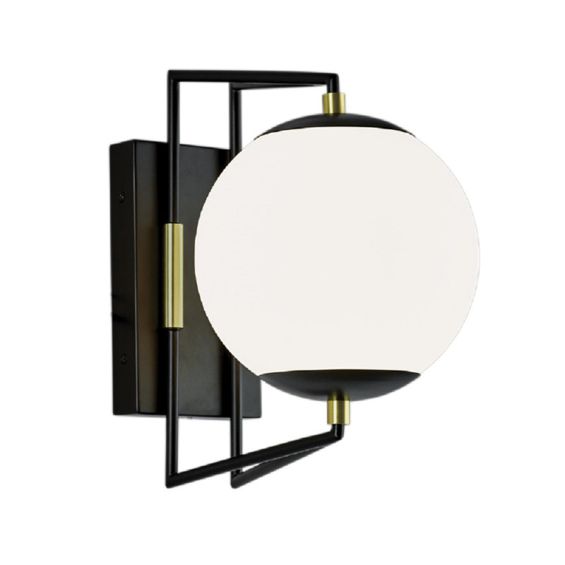 Cosmos 12.38" Black and Satin Brass Solar LED Sconce