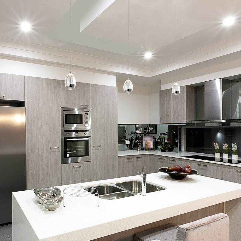 Artisan Deco Black Glass LED Pendant Light, 80" Energy Star