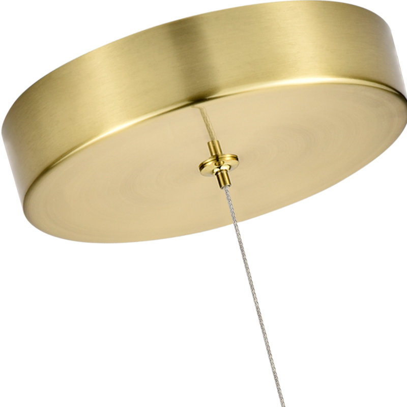 Capri Contemporary 84'' Adjustable Antique Brass LED Pendant with Glass Shade