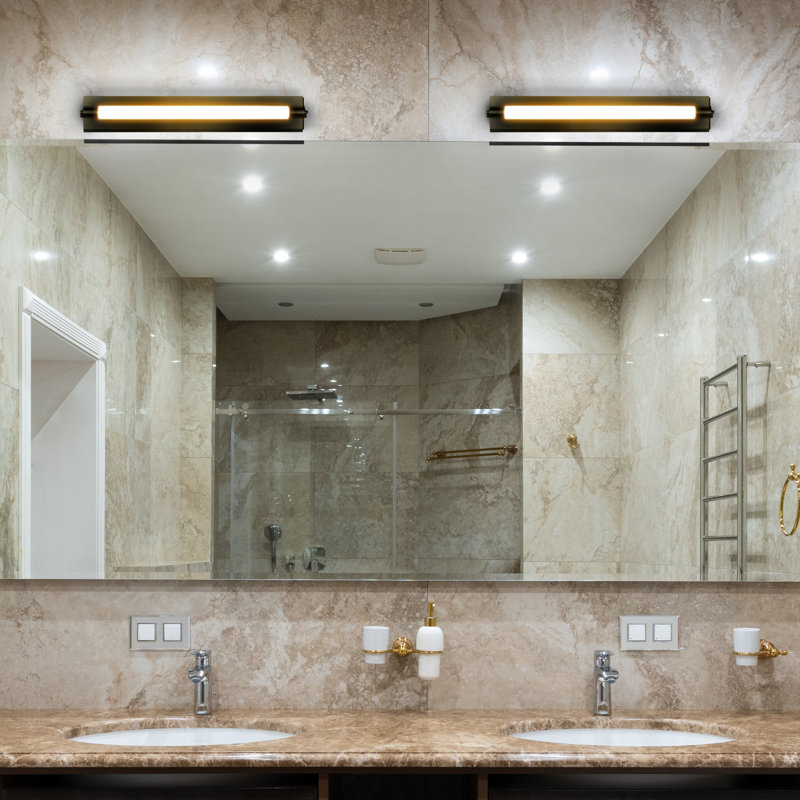 Procyon Sleek 24" Black Integrated LED Bathroom Wall Light