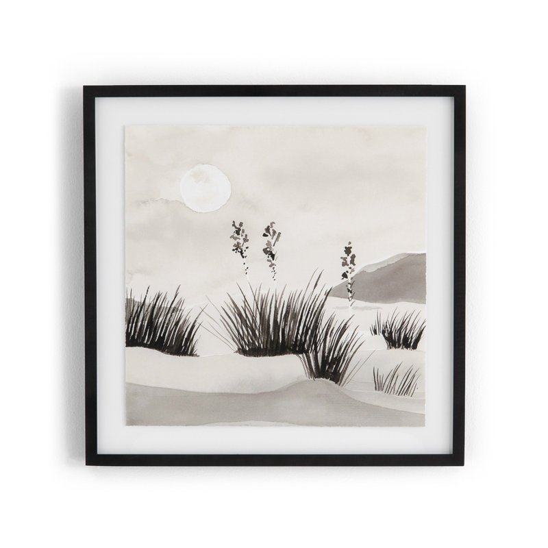 24" Black and White Dunes Canvas Art Print