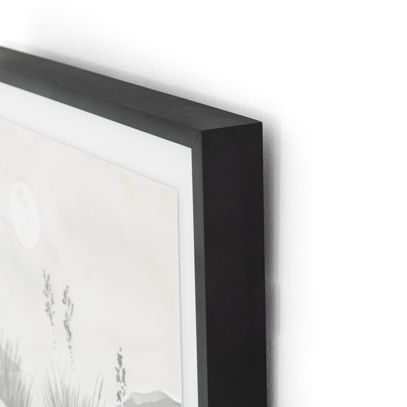 24" Black and White Dunes Canvas Art Print