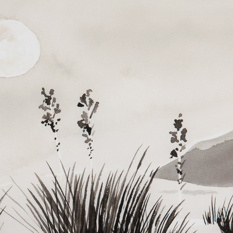 24" Black and White Dunes Canvas Art Print