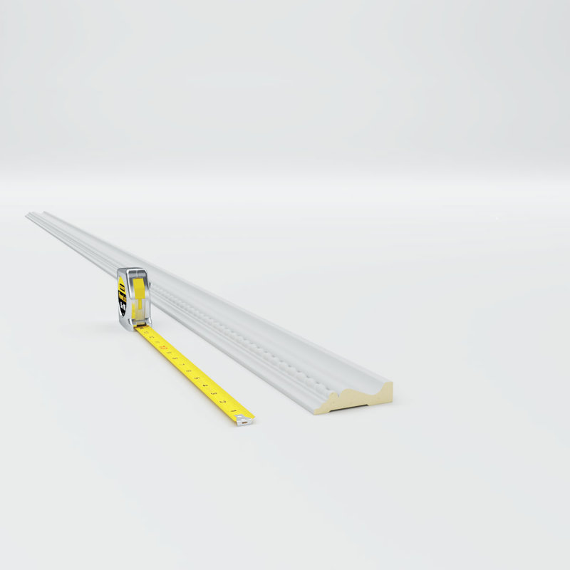 Elegant 94.5" Maria Polyurethane Chair Rail Moulding in White