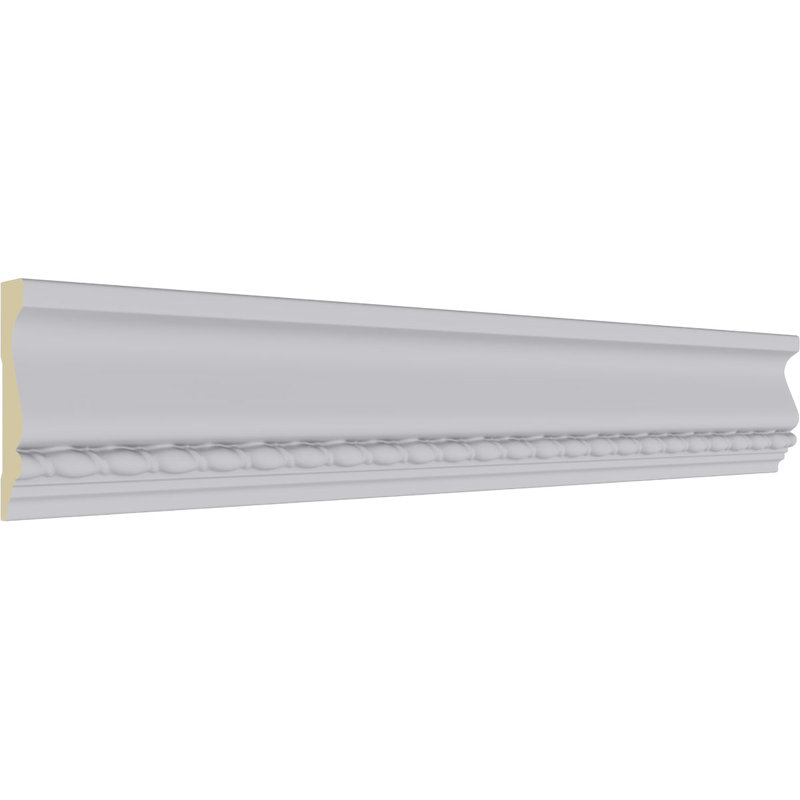 Elegant 94.5" Maria Polyurethane Chair Rail Moulding in White