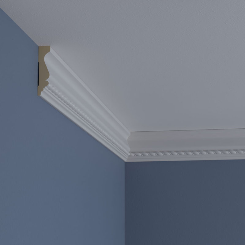 Elegant 94.5" Maria Polyurethane Chair Rail Moulding in White