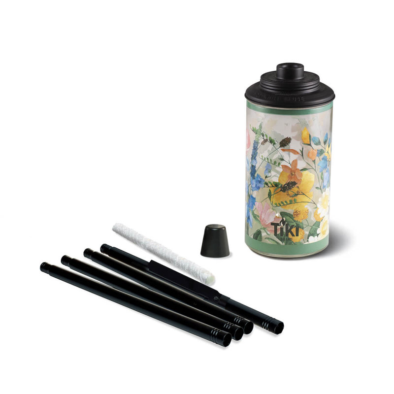 TIKI Brand TIKI® Brand Easy Install 65 Inch TIKI Torch Wild Flower Glass (Set of 2)