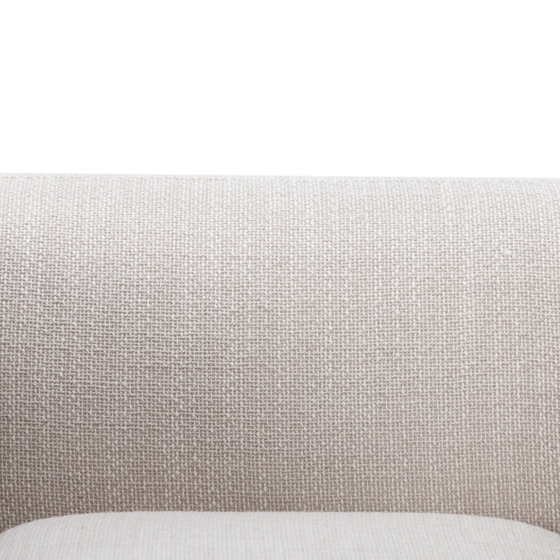 Nara 35.5'' Luxurious Brown Swivel Armchair with Soft Upholstery
