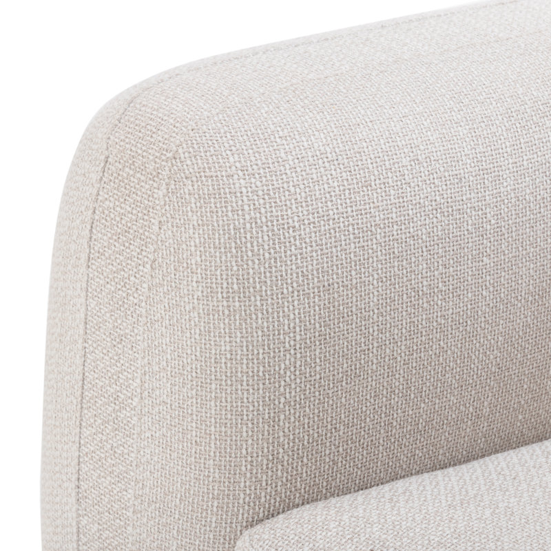 Nara 35.5'' Luxurious Brown Swivel Armchair with Soft Upholstery