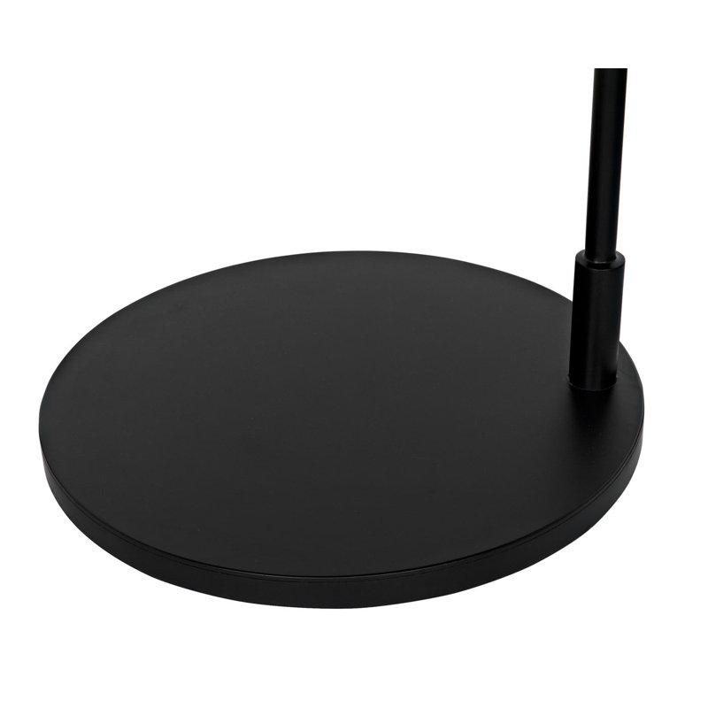 Matte Black and Milk Glass 74'' Floor Lamp