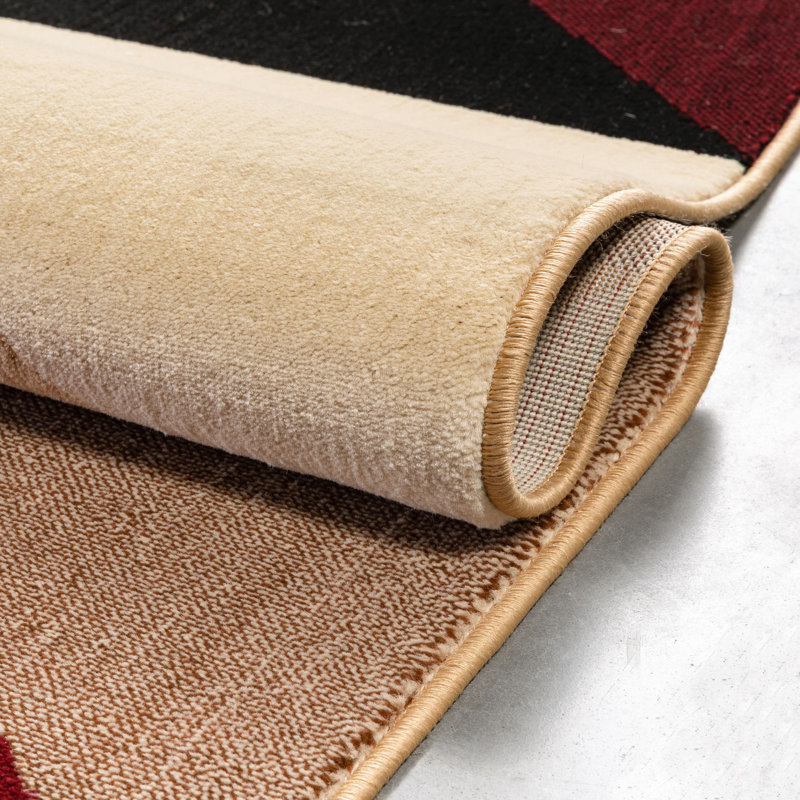 Ivory Geometric 8' x 10' Stain-Resistant Area Rug