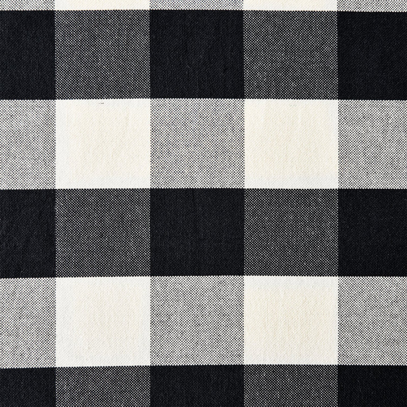 Camille Queen Black Cotton Buffalo Check Comforter Set - 3 Pieces