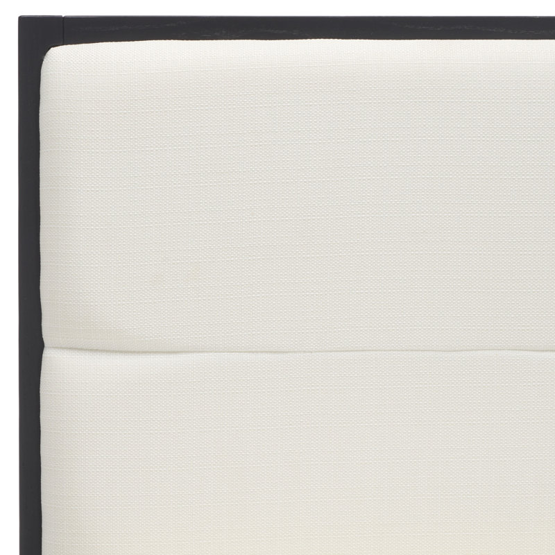 Laycee 36" Black & White Linen and Wood Counter Stool