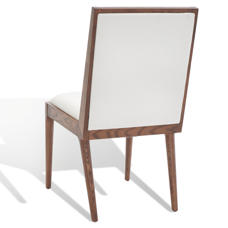 Laycee Walnut & White Tufted Upholstered Dining Chair Set